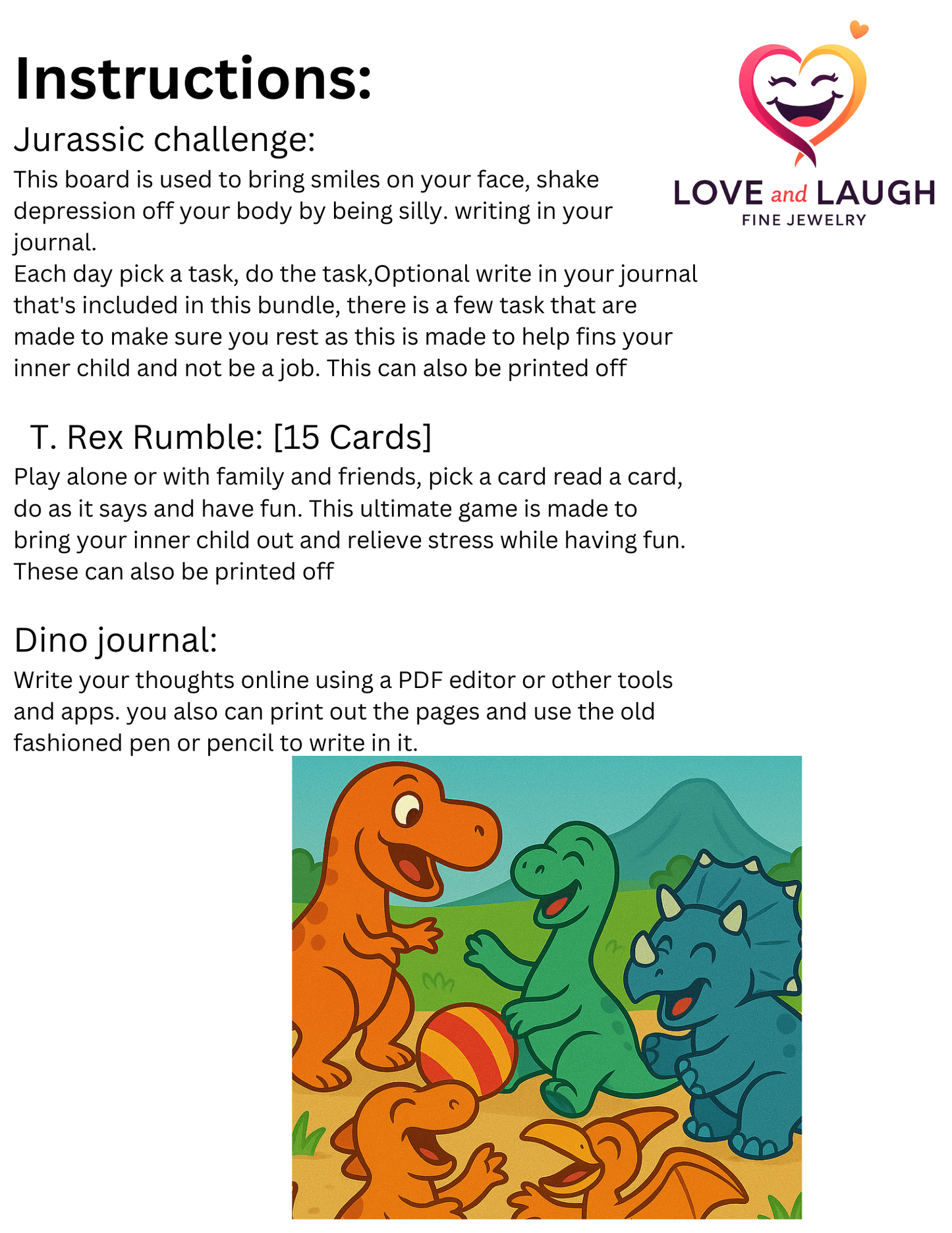 Jurassic Bundle Love and Laugh Fine Jewelry