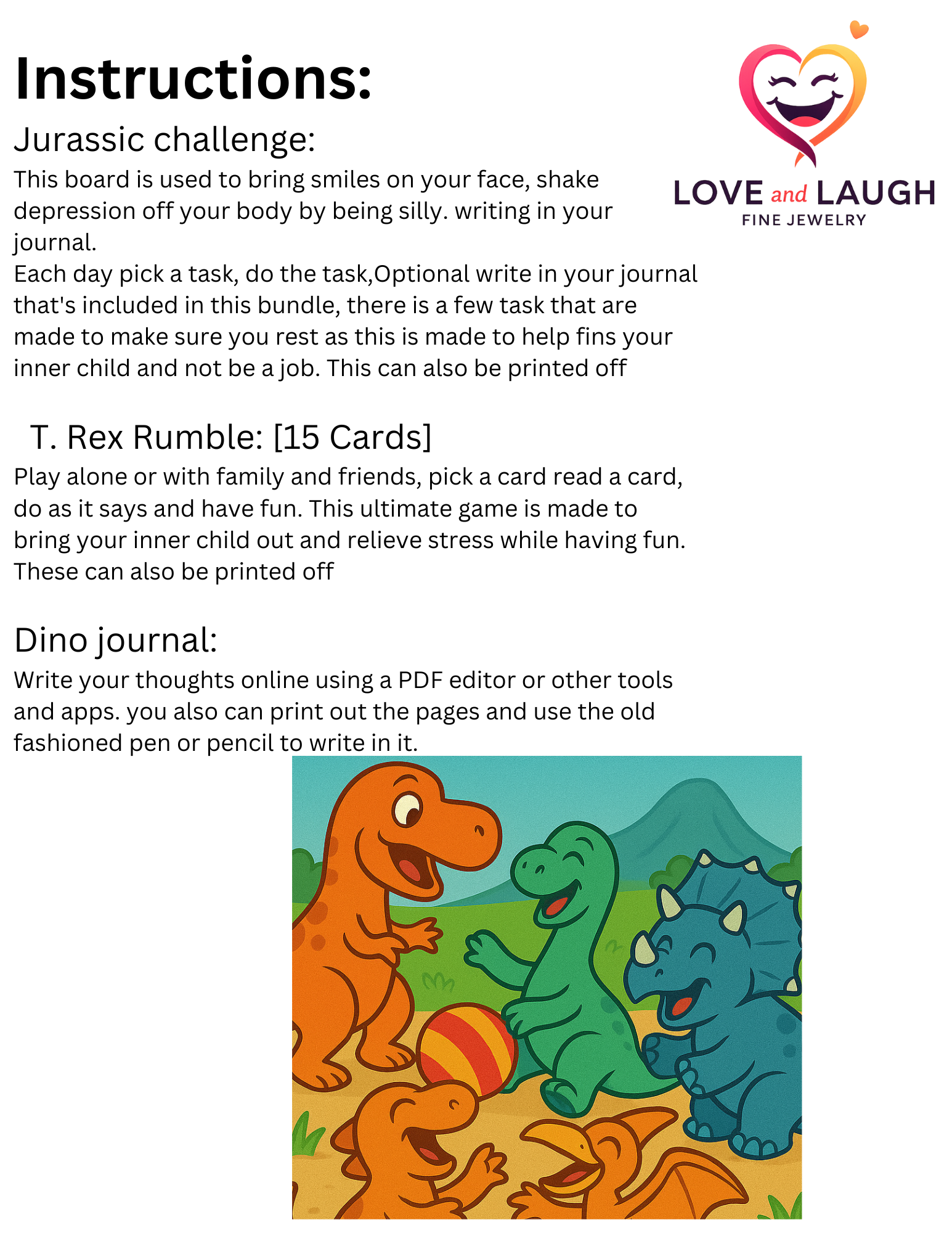 Jurassic Bundle Love and Laugh Fine Jewelry